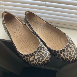 Size 10 Cheetah Crocs
